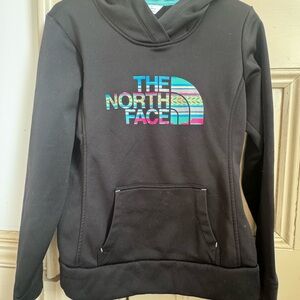 The North Face Black Jacket with Light Aqua Accent
